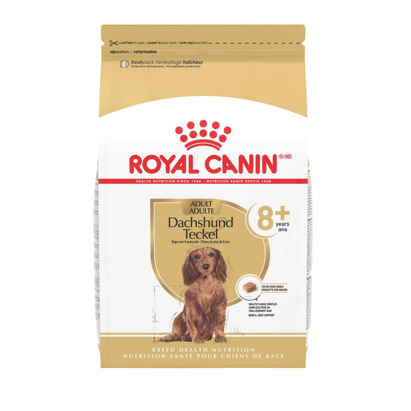 Royal Canin Breed Health Nutrition Dachshund 8+ Senior Dry Dog Food, 3 lb Bag - Image 1